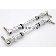 KM HPI Baja 5B 5T SS-Alloy Steering Turnbuckle Set - Silver