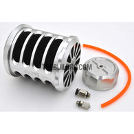 KM HPI Baja 5B 5T SS-Alloy Air Filter/Vented Fuel Cap Combo - Silver