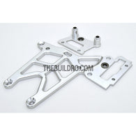 KM HPI Baja 5B 5T SS-Alloy Rear Upper Plate 6mm thick - Silver (New)