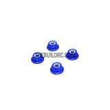 1/10 RC Car 4mm Alloy Anti-Loose Wheel Rim Lock Nut 4pcs - Dark Blue