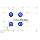 1/10 RC Car 4mm Alloy Anti-Loose Wheel Rim Lock Nut 4pcs - Dark Blue