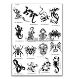 AQ Dispersible Thin Film Model Decal Black & White Snake / Spider / Lizard