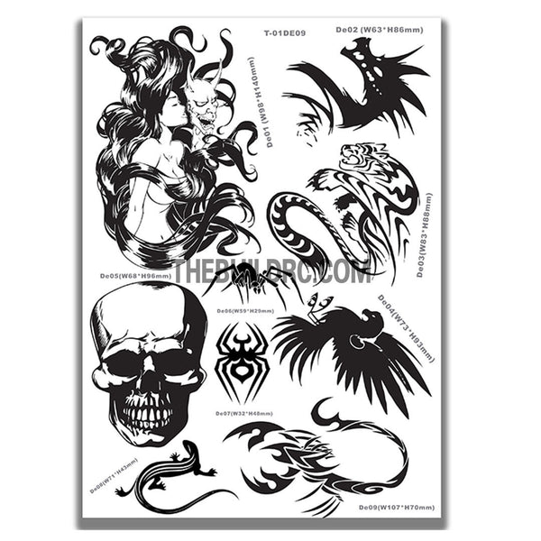 AQ Dispersible Thin Film Model Decal Black & White Dark Symbols