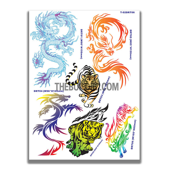 AQ Dispersible Thin Film Colour Model Decal Tiger Dragon